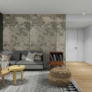 HS1234 - Neutral Stone Grain Luxury Vinyl Wall Panel (ROCOCO)