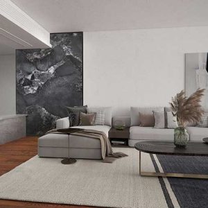 HS1238 - Neutral Stone Grain Luxury Vinyl Wall Panel (ROCOCO)