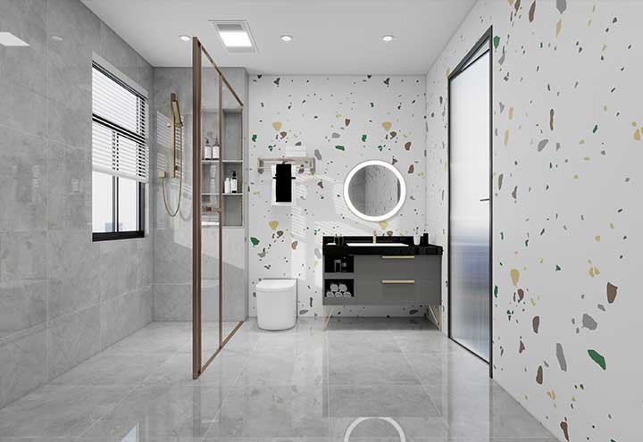 HS1228 - Neutral Stone Grain Luxury Vinyl Wall Panel (ROCOCO)